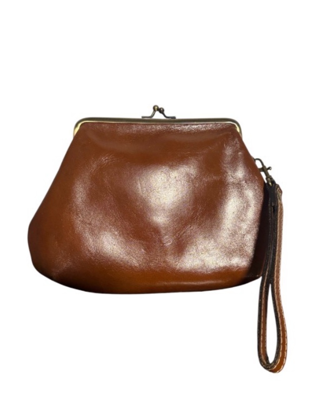 Patricia Nash Savena Leather
Wristlet Clutch Kiss Lock Cognac
Brown - Picture 7 of 16